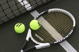 tennis ball and racquet